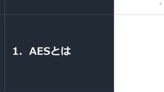 1．AESとは
4
 