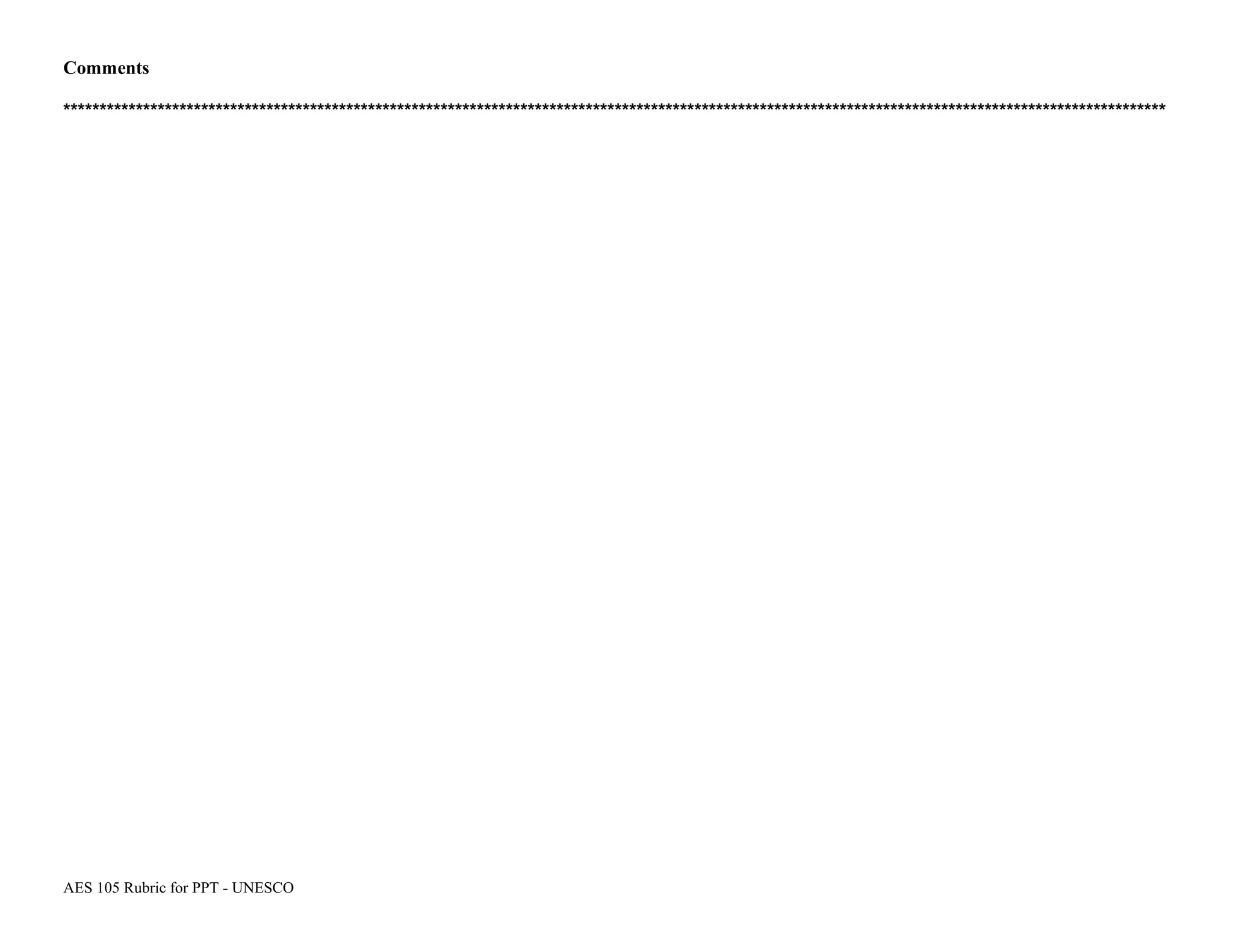 ORTESOL-UNESCO Project Rubric | DOC