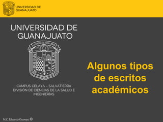 Tipos de Escritos academicos para trabajos escolares | PPTX