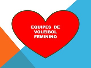 EQUIPES DE
VOLEIBOL
FEMININO