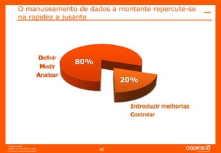 O manuseamento de dados a montante repercute-se na rapidez a jusante 
