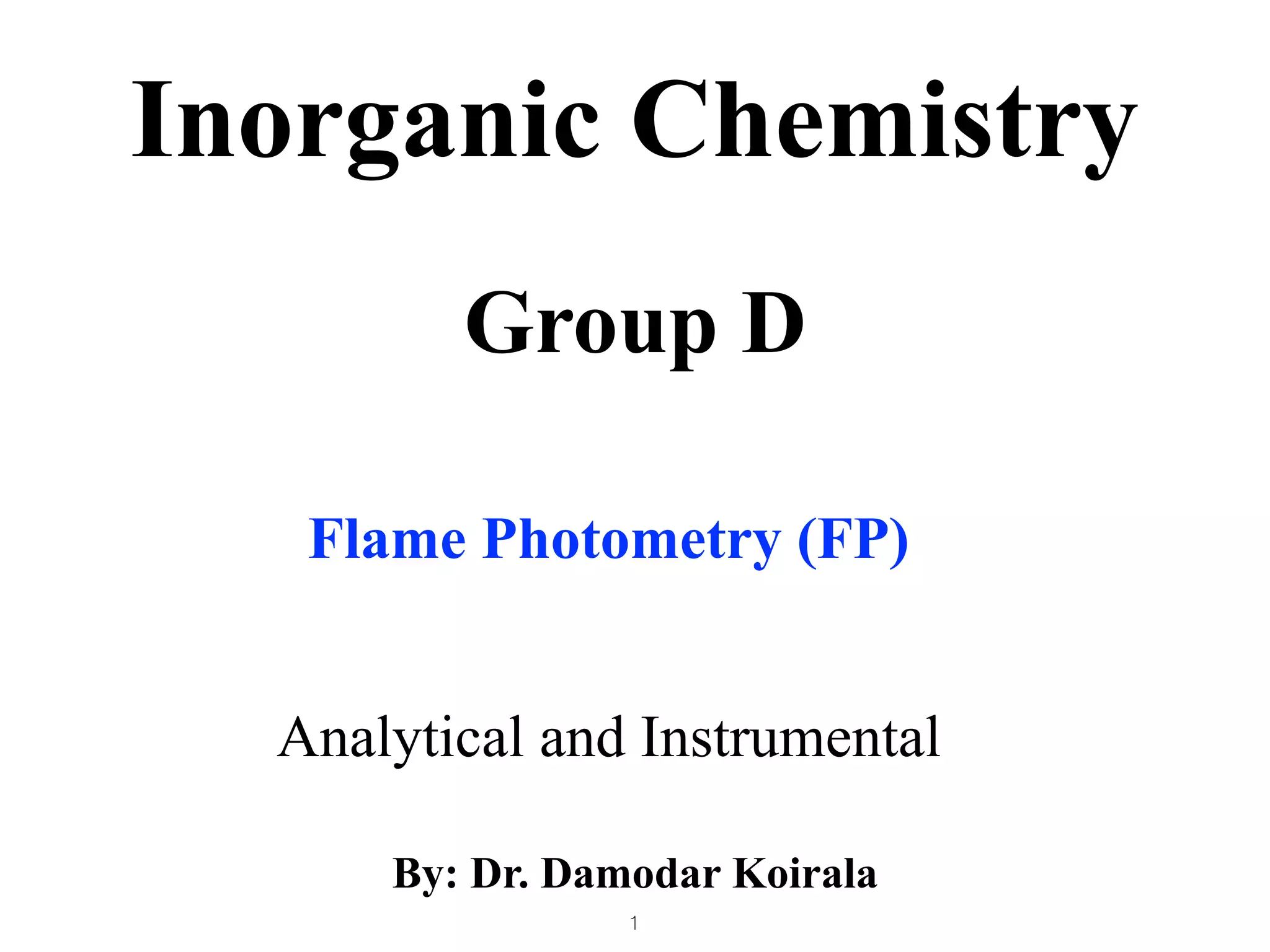 Flame Photometry PPT