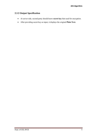 Advanced Encryption Standard (AES) Implementaion using Java | PDF