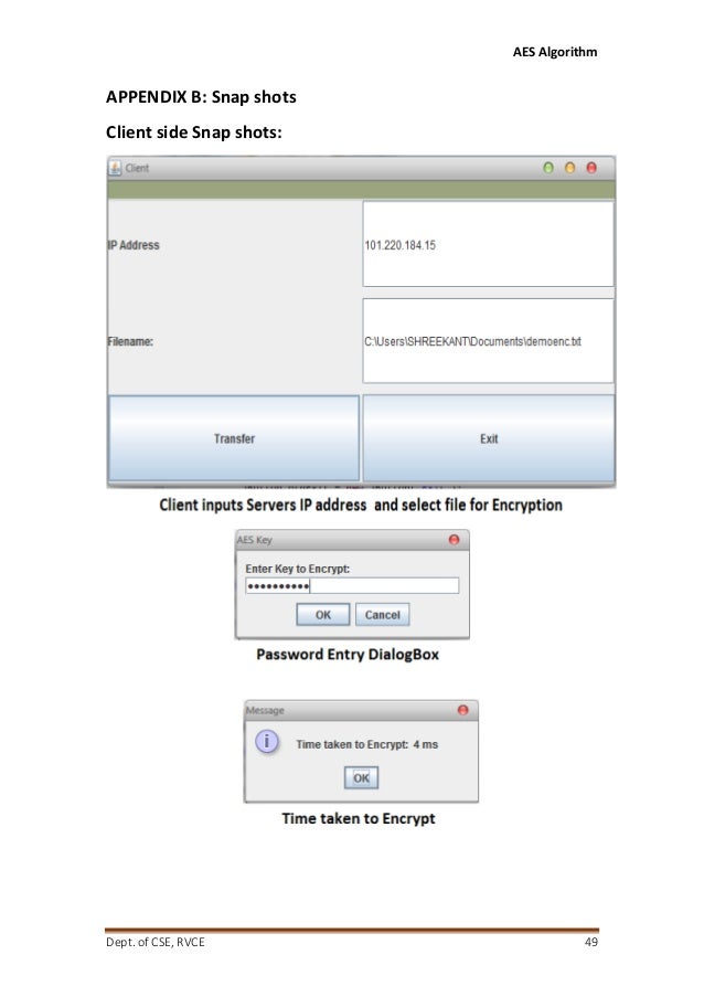 Advanced Encryption Standard (AES) Implementaion using Java