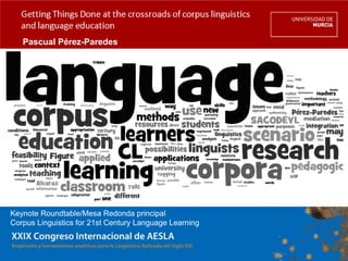 Pascual Pérez-Paredes




Keynote Roundtable/Mesa Redonda principal
Corpus Linguistics for 21st Century Language Learning
 