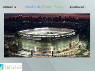 Welcome to Aesthetic Green Power presentation !  
1
 