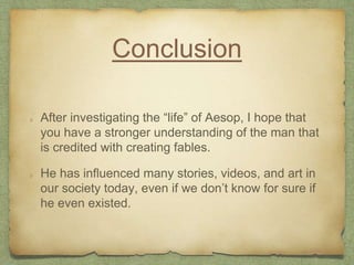 Aesop WebQuest PowerPoint | PPT