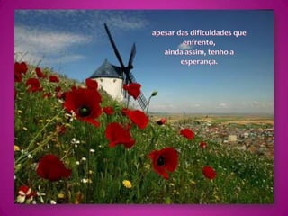 apesar das dificuldades que enfrento,ainda assim, tenho a esperança.