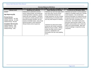 Casas Etests Example Question Understanding CASAS/ABE Test Results | PDF