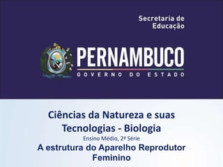 Ciências da Natureza e suas
Tecnologias - Biologia
Ensino Médio, 2ª Série
A estrutura do Aparelho Reprodutor
Feminino
 