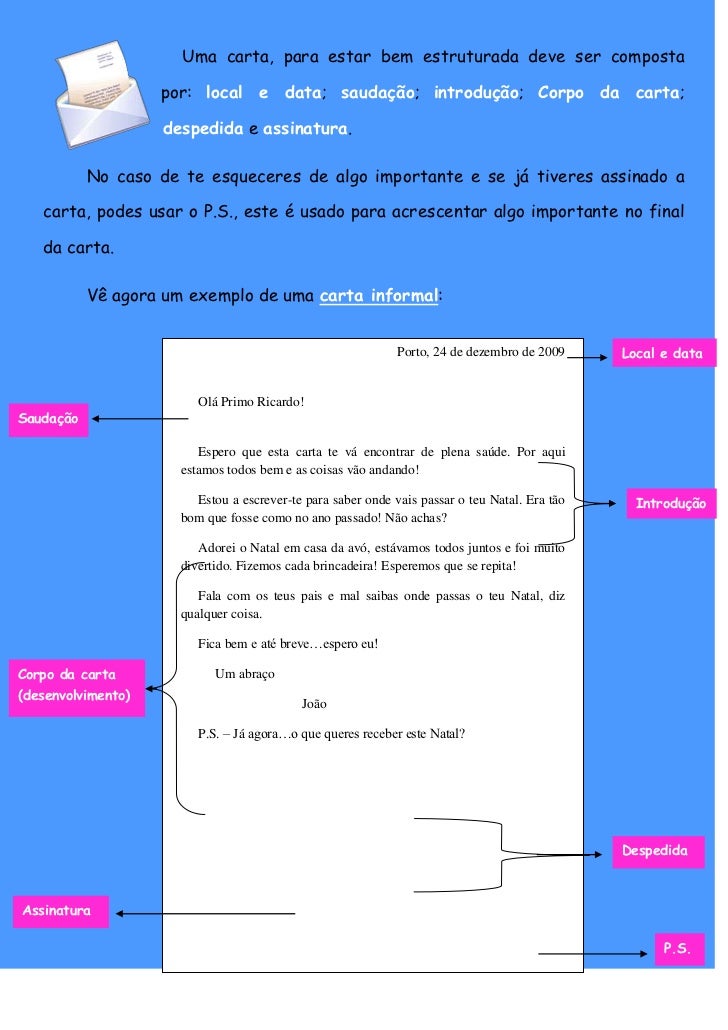 Carta Formal Exemplo Portugues Recipes Web L