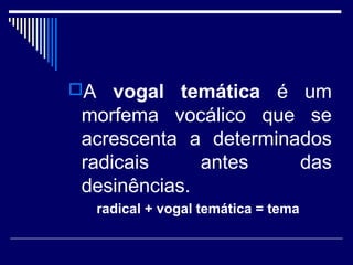 A estrutura das palavras | PPT
