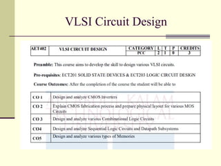 aet 402 lecture1.ppt vlsi CIRCUIT DESIGN | PPT