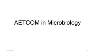 AETCOM in Microbiology
18-01-2023 1
 
