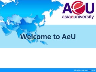 Welcome to AeU 