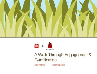 +

A Walk Through Engagement &
Gamification
 