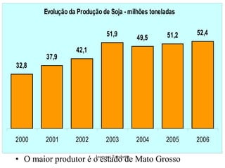O maior produtor é o estado de Mato Grosso 