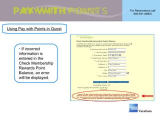 Pay With Points | PPT