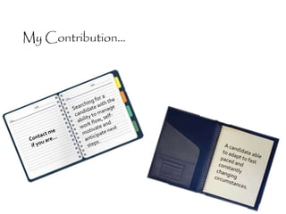 My Contribution…
 