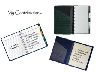 My Contribution…
 