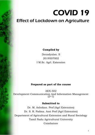 Effects of COVID19 on agriculture | PDF