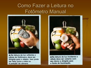 Como Fazer a Leitura no
  Fotômetro Manual
 
