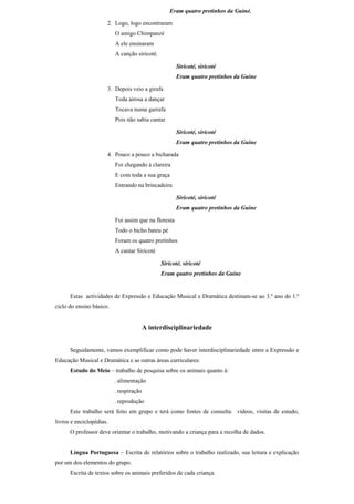 A ExpressãO E EducaçãO Musical E DramáTica