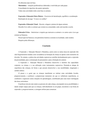 A ExpressãO E EducaçãO Musical E DramáTica