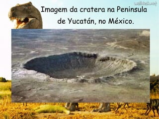 Imagem da cratera na Peninsula de Yucatán, no México. 