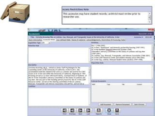 Using the Archivists' Toolkit: Hands-on practice and related tools | PPTX