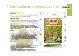 + Les partenariats possibles – ex.   TOURNAI
 