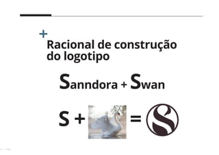 11 // 38
Racional de construção
do logotipo
Sanndora + Swan
S + =
 