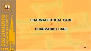 PHARMACEUTICAL CARE ≠ PHARMACIST CARE 