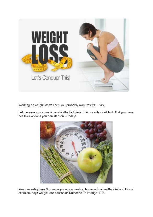 how to lose weight fast in 1 week at home