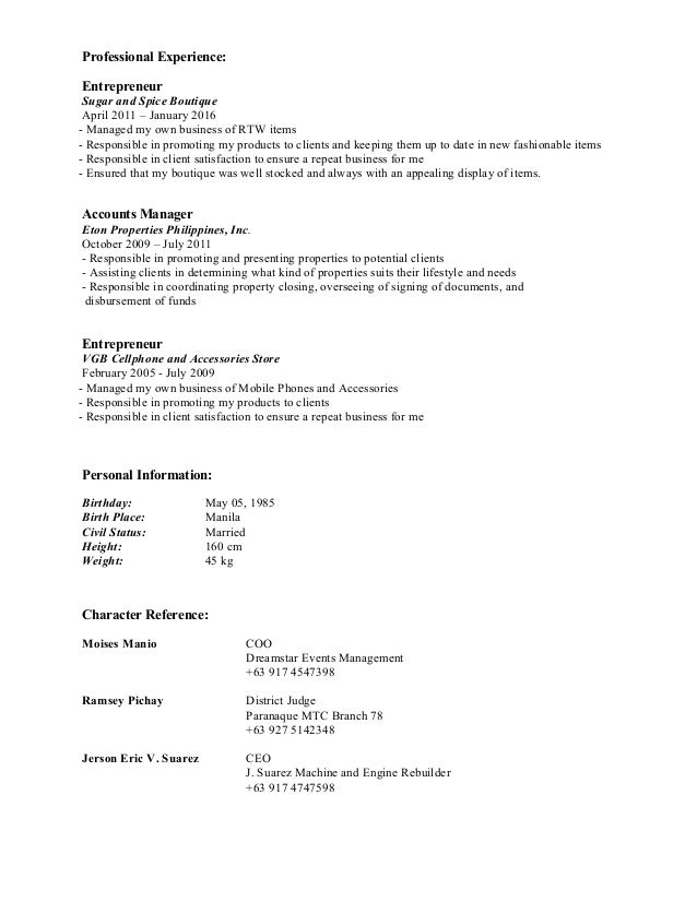 resume any position resume for any position