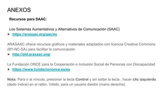 Saac Iso SAAC, sistemas alternativos y apoyo en la comunicación | PPTX