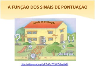 A FUNÇÃO DOS SINAIS DE PONTUAÇÃO




     http://videos.sapo.pt/vEFziSvZ53diZs0mijNM
 