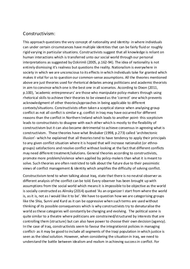 Dissertation on constructivism