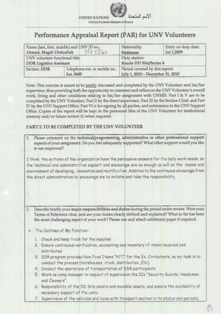 Un Performance Or UN Performance Appraisal Report | PDF