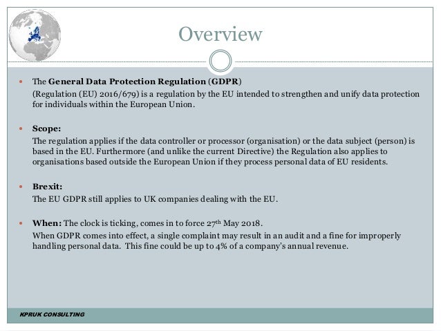 A Quick Look Preparing for GDPR.