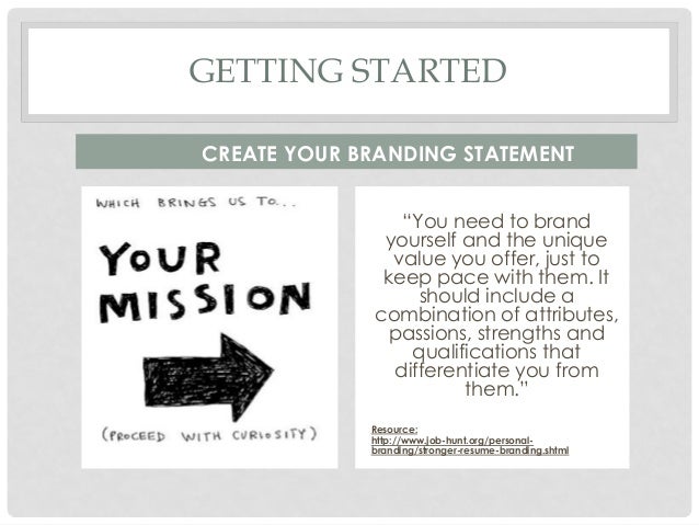 personal branding statement resume examples