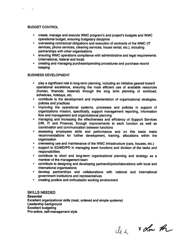 Operations Manager Job Specification PDF