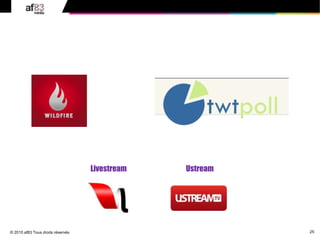 25
© 2010 af83 Tous droits réservés
Livestream Ustream
 