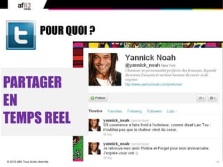 18© 2010 af83 Tous droits réservés
POUR QUOI ?
PARTAGER
EN
TEMPS REEL
 