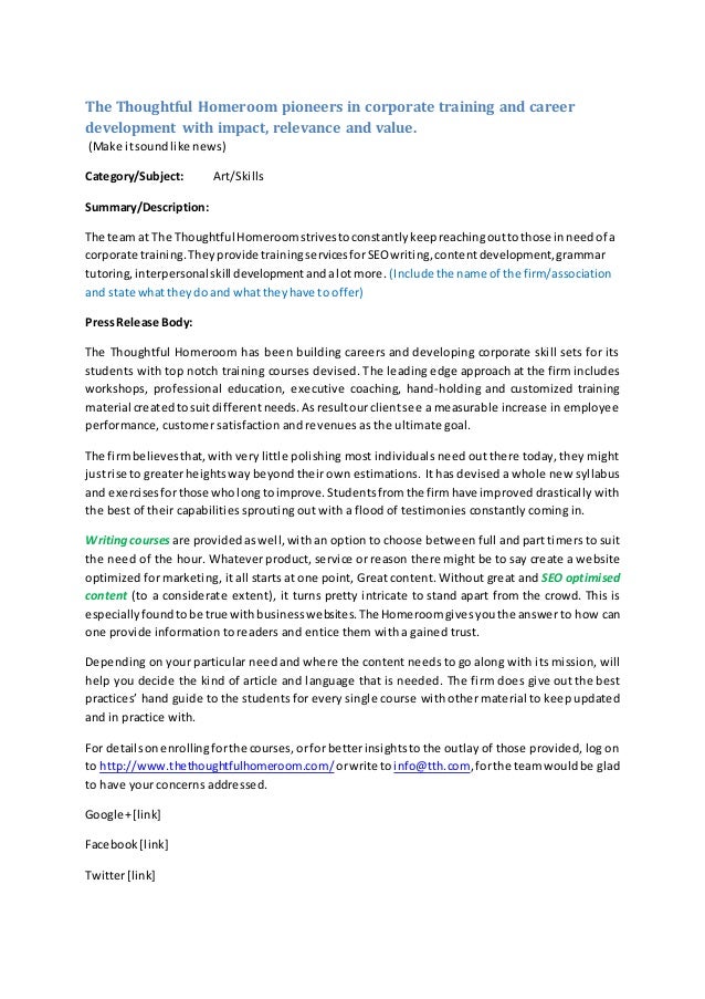 examples of press releases