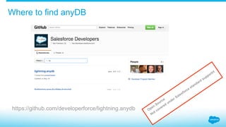 Where to find anyDB
https://github.com/developerforce/lightning.anydb
 