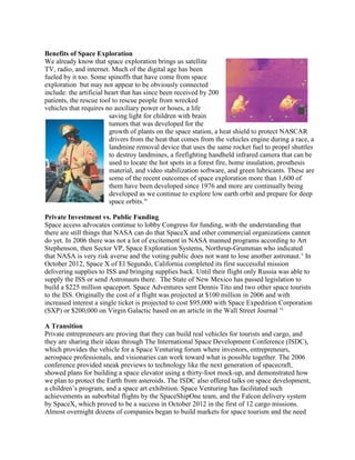 The Future of Space Exploration SLT 112312 | PDF