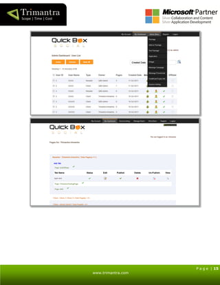 P a g e | 15
www.trimantra.com
 