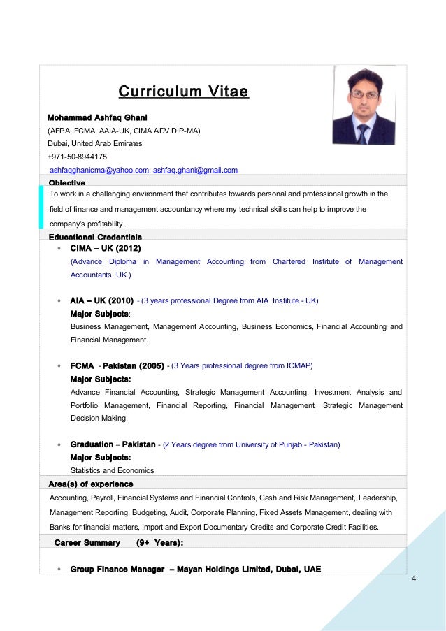 in sample dubai vitae curriculum Resume  04062015FD Ashfaq