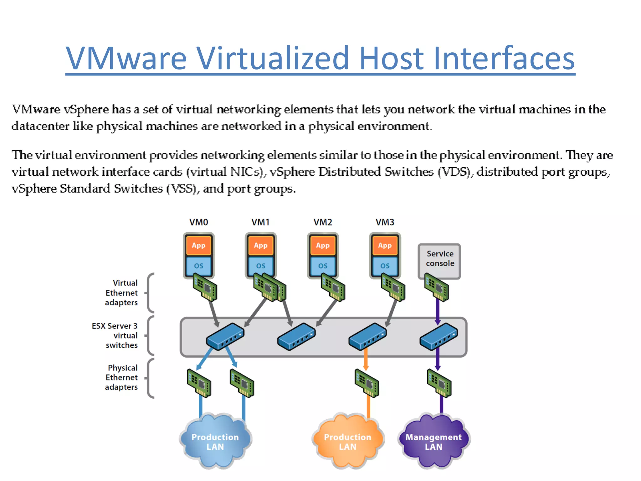 VMware Virtualized Host Interfaces
 